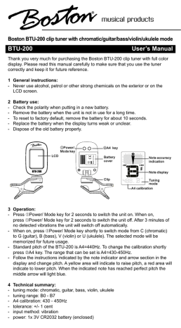 fender fct 12 tuner manual