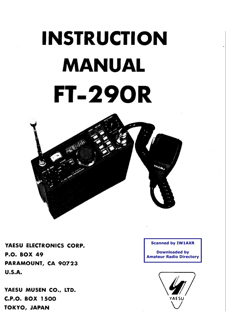 yaesu user manuals yaesu user manuals