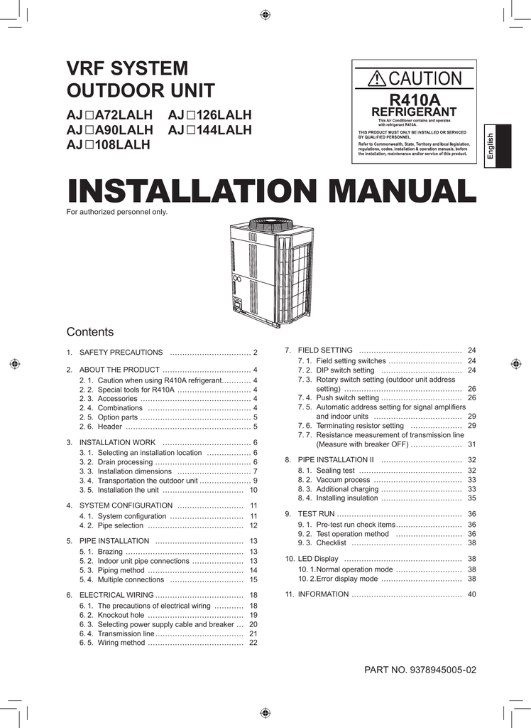Installation Manual Manualzz