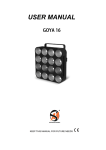 GOYA 16 User Manual - LED lighting effect