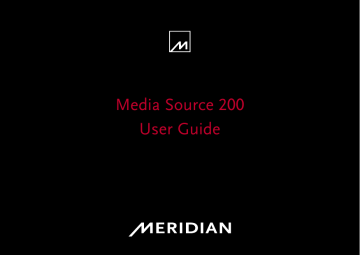 Meridian Media Source 200 Earlier Product User guide | Manualzz