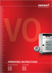 Vacuum Drying Oven VO 200, VO 400, VO 500 Operating Instructions