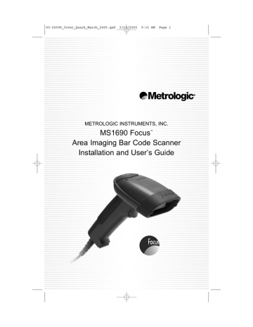 MS1690 Focus™ Area Imaging Bar Code Scanner Installation and | Manualzz