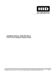 ProxPro Plus Wiegand Reader 6030A Installation Manual