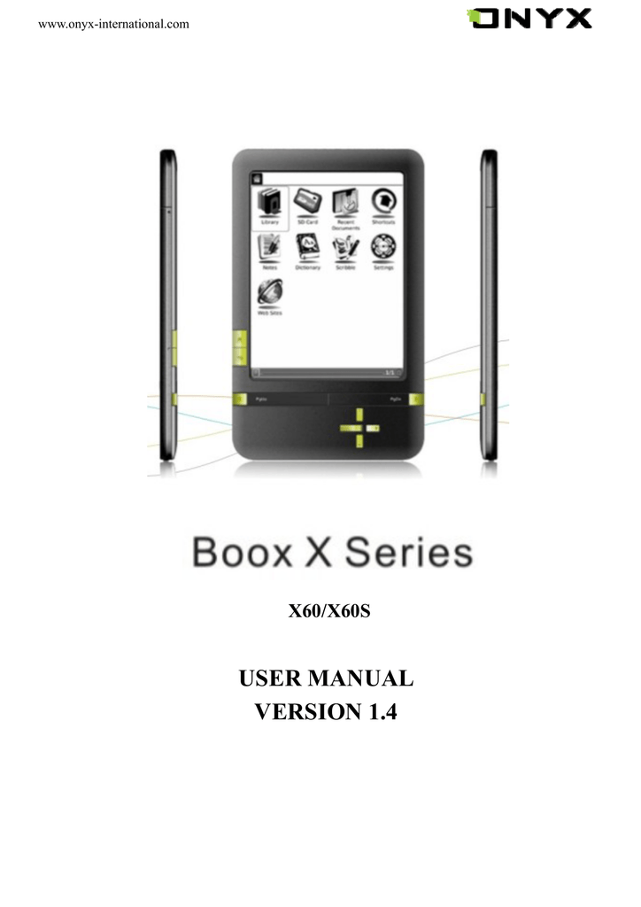 Onyx USER MANUAL VERSION 1.4 Manualzz