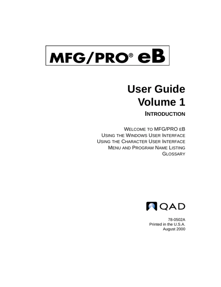 User Guide Volume 1 Manualzz