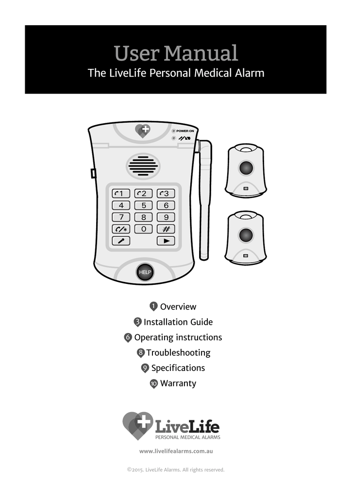 User Manual Live Life Alarms Manualzz