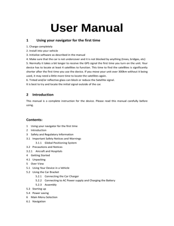 User Manual - Navigation / Tracking | Manualzz