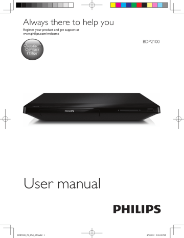 Control your player. Philips BDP2100/79 | Manualzz