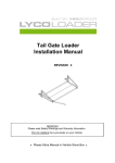 LycoLoader Tail Gate Loader Installation Manual