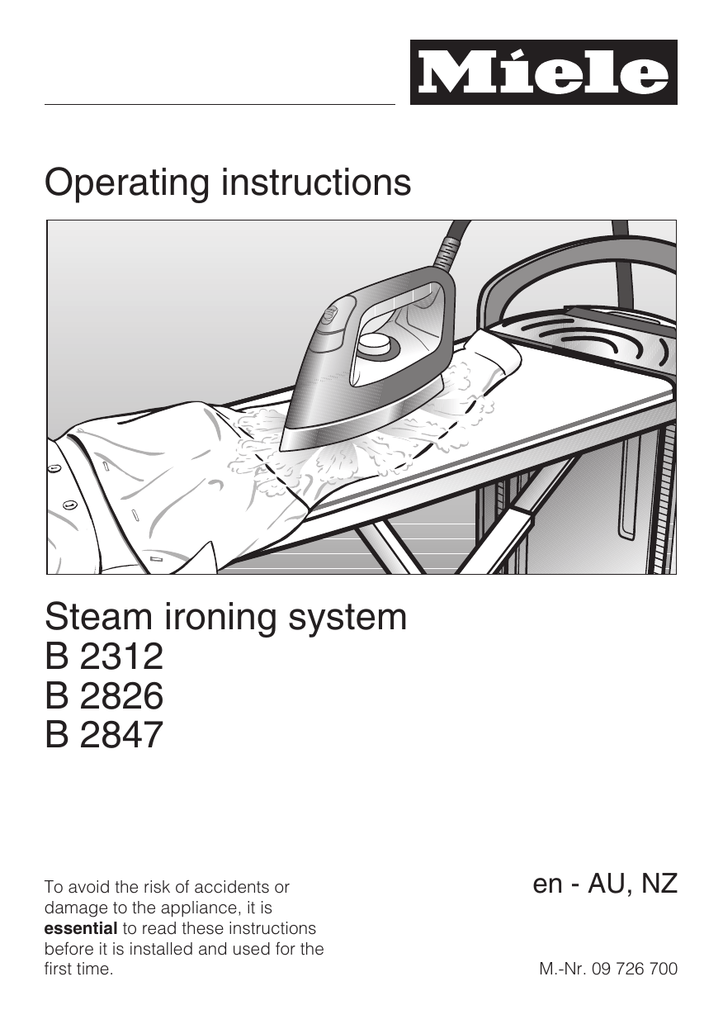 White//Black Miele FashionMaster Ironing System