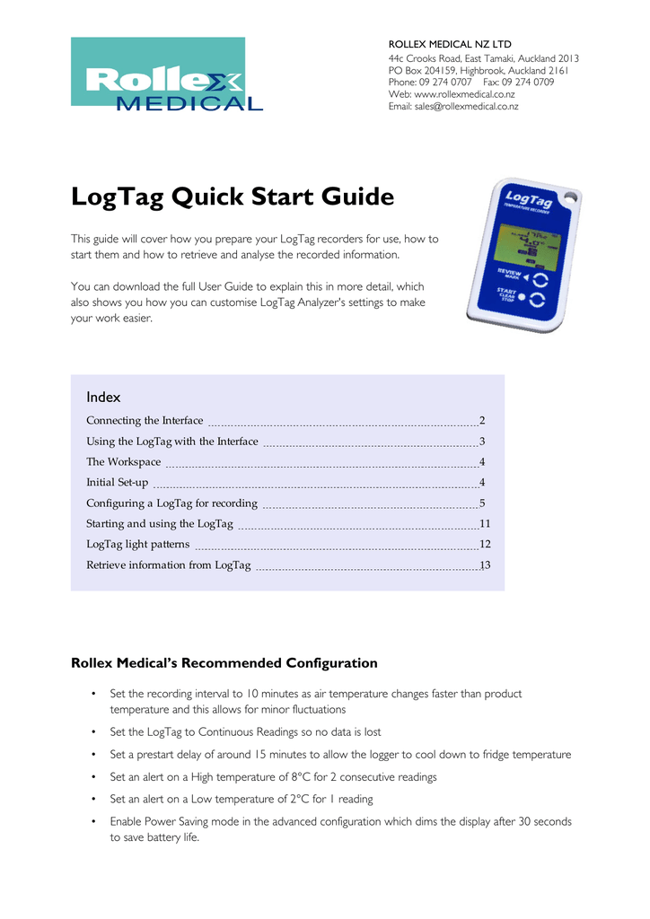 LogTag Analyzer User Guide Manualzz