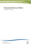 Payroll Tax TRO User Guide - Tasmanian Government