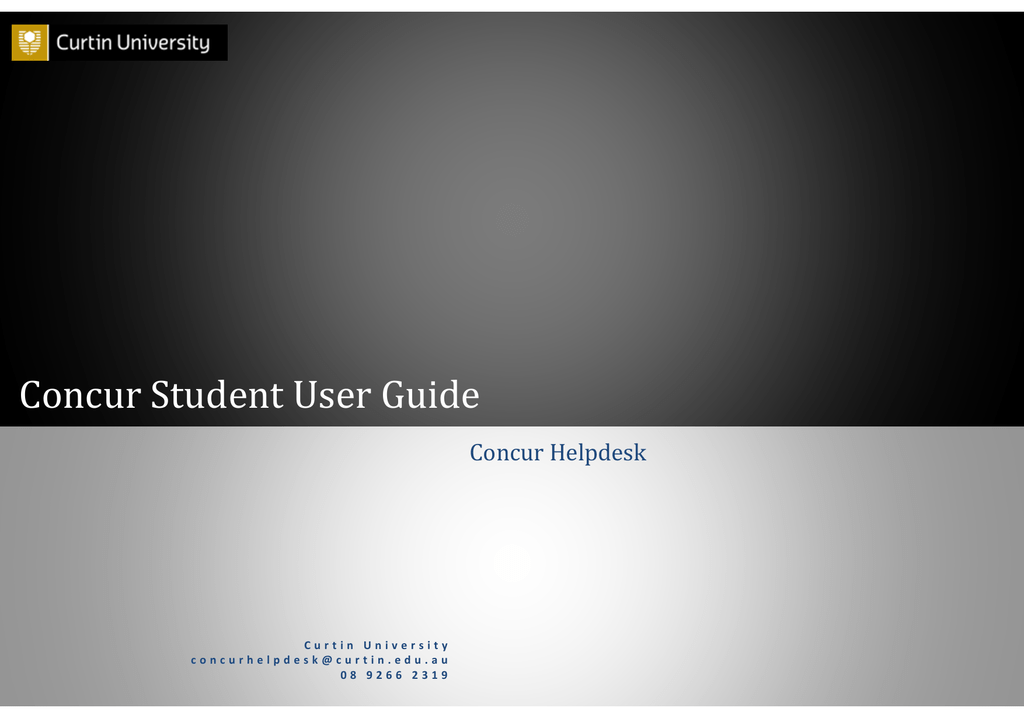 Concur Student User Guide Manualzz
