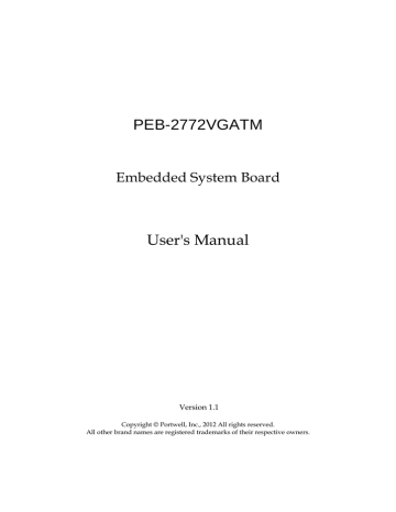PEB-2772VGATM User's Manual | Manualzz