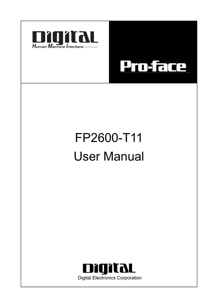 FP2600-T11 User Manual | Manualzz