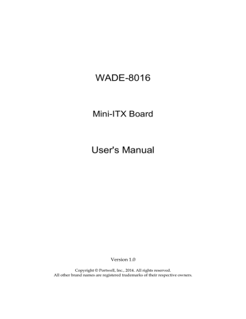 WADE-8016 User's Manual | Manualzz