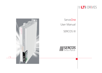 ServoOne User Manual SERCOS III | Manualzz