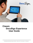 DocuSign Classic DocuSign Experience User Guide
