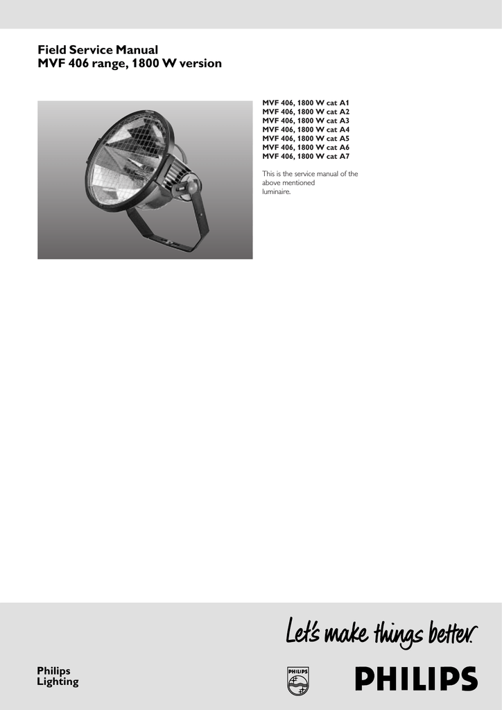 Field Service Manual MVF 406 range, 1800 W version Manualzz