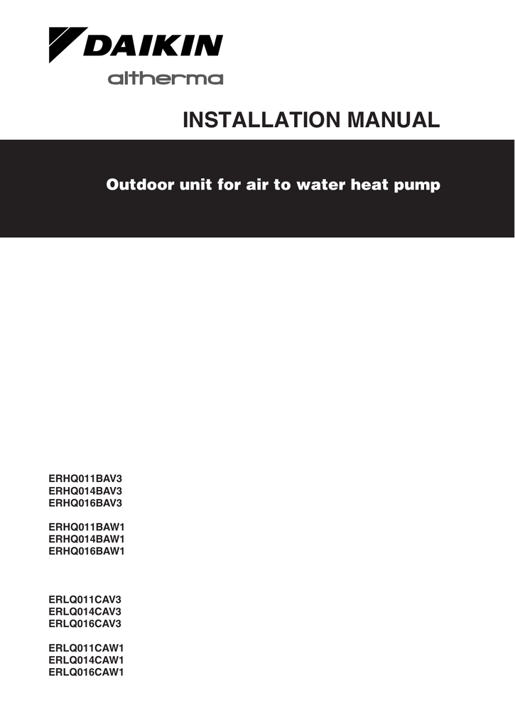INSTALLATION MANUAL Manualzz