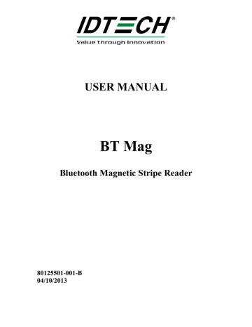 IDTECH BT Mag User manual | Manualzz