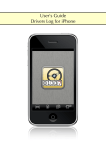 Drivers Log for iPhone User's Guide