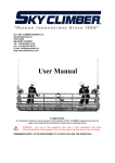 Sky Climber Hoist User Manual - Compact 400, Compact 500, CX 500, Alpha 500, Alpha 800
