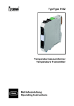 Temperature Transmitter 9182 Operating Instructions