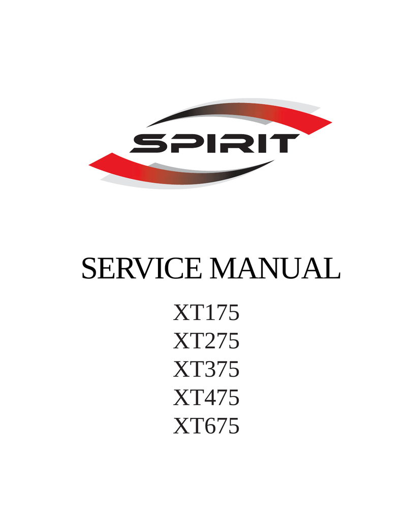 Spirit Xt375 Owner S Manual Pdf Download Manualslib