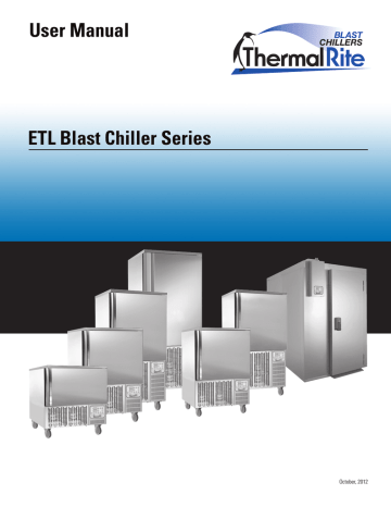 User Manual ETL Blast Chiller Series | Manualzz