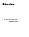 NanoDrop ND-1000 Spectrophotometer User's Manual
