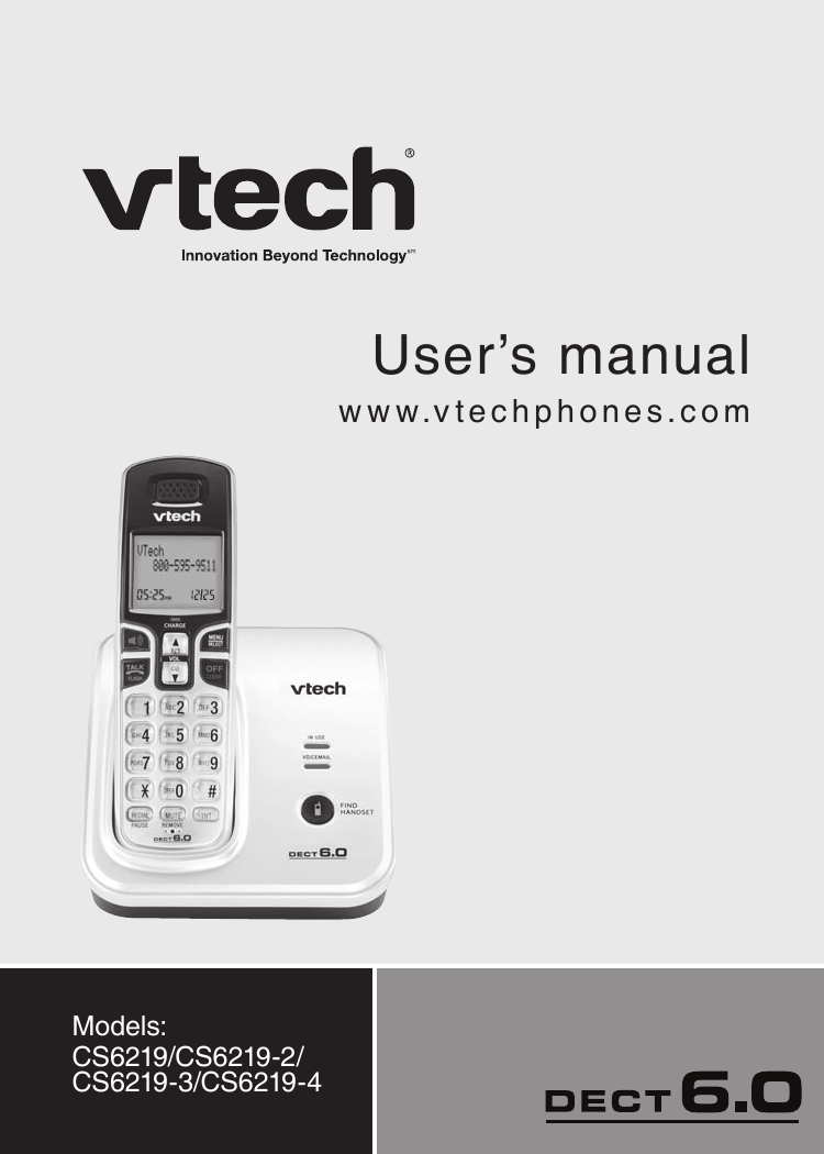 VTech CS6219-3 User Manual | Manualzz