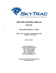 SkyTrac ISAT-200 Installation Manual