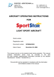 SportStar PLUS Aircraft Operating Instructions