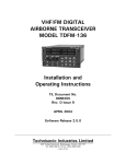 TDFM-136 Installation and Operating Instructions
