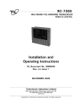 Technisonic Industries Limited TDFM-7300 RC-7300 Installation and Operating Instructions