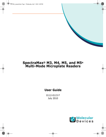 SpectraMax M3, M4, M5, and M5e Multi-Mode | Manualzz