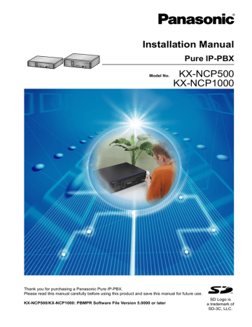 Installation Manual KX-NCP1000 | Manualzz