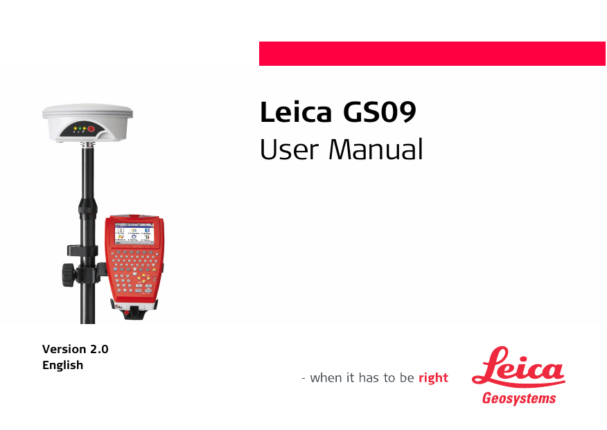 Leica GS09 User Manual Manualzz