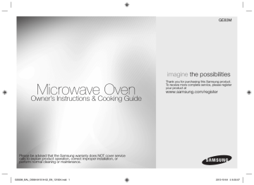 Samsung GE83M User manual | Manualzz