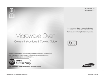 Samsung MWF300G Grill MWO with Healthy cooking, 23 L User Manual | Manualzz