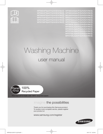 Samsung WF8800LSW/XSG User manual | Manualzz