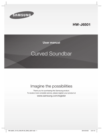 Samsung Series 6 Curved Soundbar User Manual | Manualzz