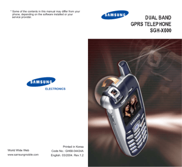 Samsung Sgh X600 User Manual Manualzz