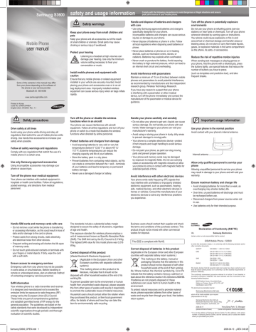 Samsung GT-S3600 User manual | Manualzz