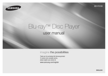Samsung BD-F5100 User manual | Manualzz