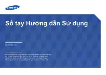 Samsung ED75D Manual de utilizare | Manualzz