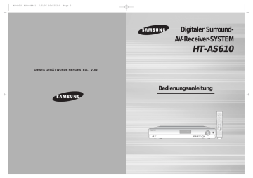Digital-/Analogeingang auswählen. Samsung HT-AS610 | Manualzz