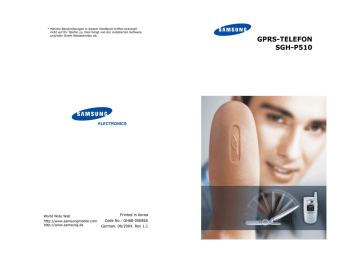 Samsung SGH-P510 Benutzerhandbuch | Manualzz